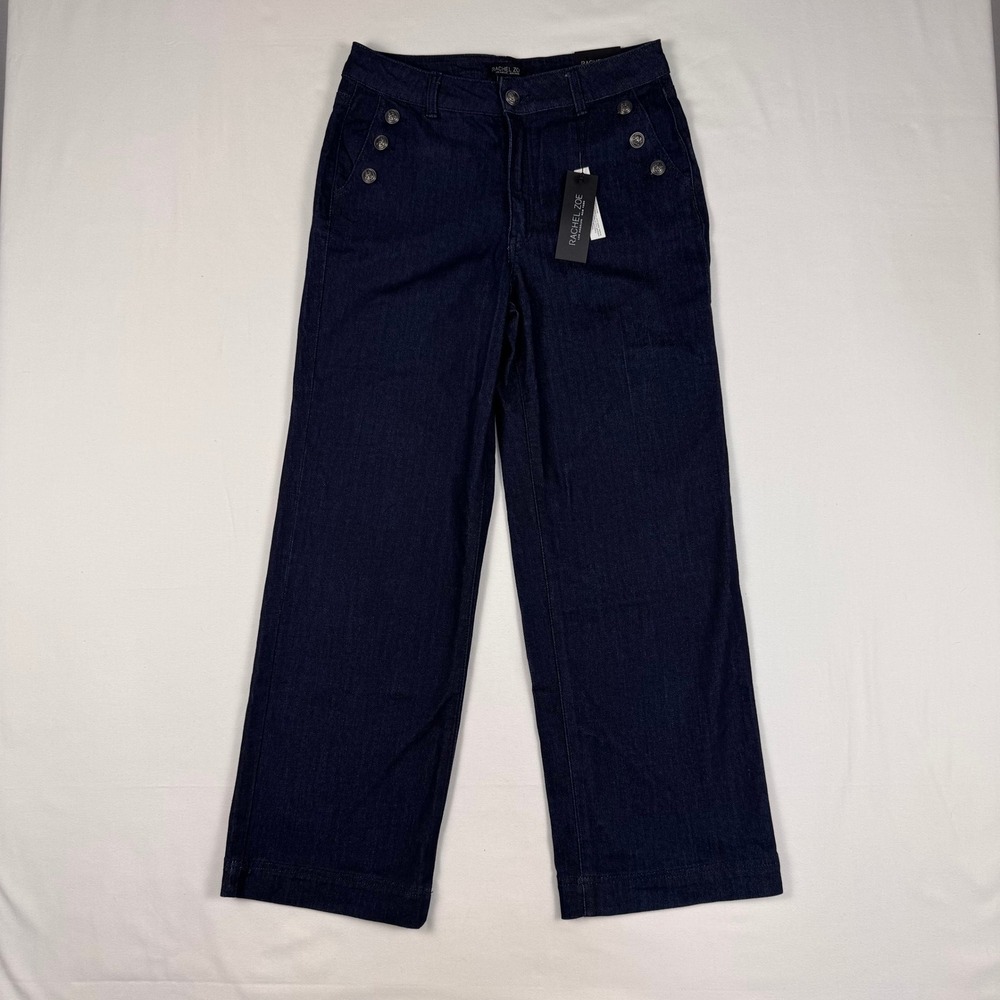 Rachel Zoe Wide Leg Jeans Women Size 8 Dark Blue New Sailor High Rise